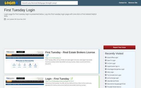 First Tuesday Login - Loginii.com