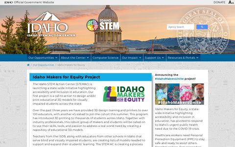 Idaho Makers for Equity - Idaho STEM Action Center