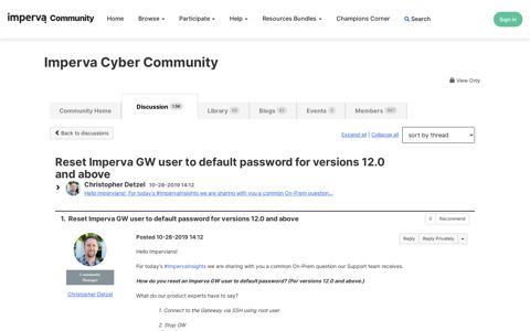 Reset Imperva GW user to default password for versions 12.0 ...