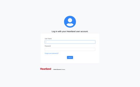Log in with your Heartland user account - Credentials Manager