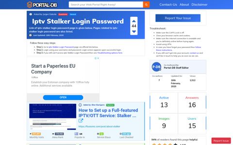 Iptv Stalker Login Password - Portal-DB.live