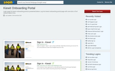 Kiewit Onboarding Portal - Loginii.com