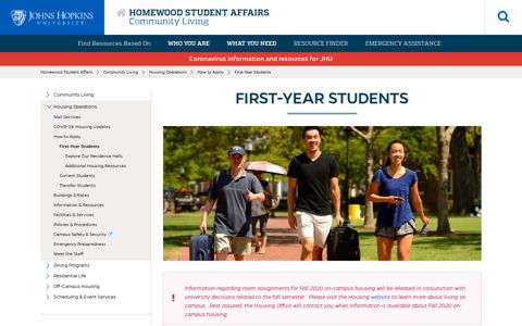 First-Year Students - Homewood Student Affairs - Johns ...