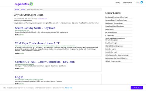 Www.keytrain.com Login Search Jobs by Skills - KeyTrain ...