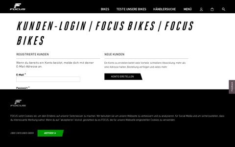 Kunden-Login | FOCUS Bikes