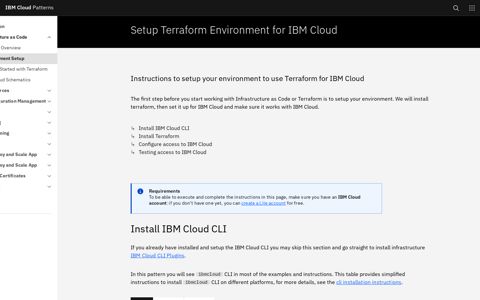 Setup Terraform Environment for IBM Cloud