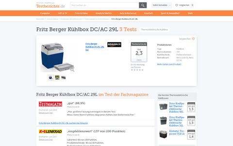 Fritz Berger Kühlbox DC/AC 29L im Test | Testberichte.de