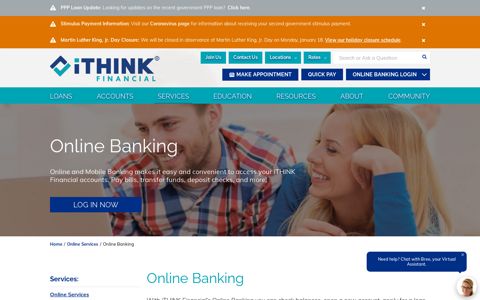 Online Banking Service | Credit Union 24/7 Banking | iTHINK ...