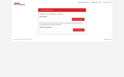 Student Portal - All Aid First Aid