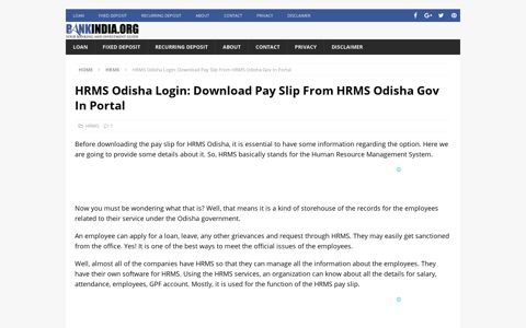 HRMS Odisha login: Download Pay Slip From HRMS odisha ...