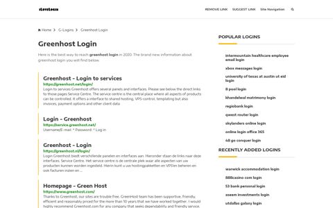 Greenhost Login ❤️ One Click Access
