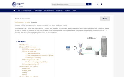 Login to cluster - ALICE Documentation