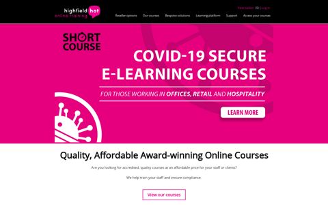 Highfield e-learning | Award-winning online training
