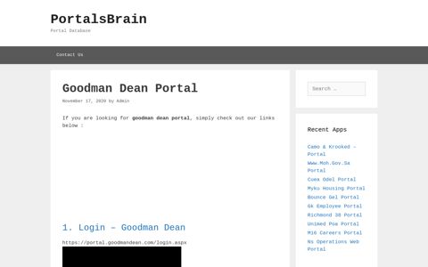 Goodman Dean - Login - Goodman Dean