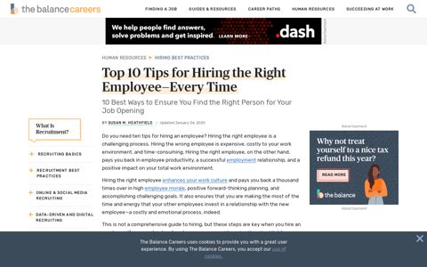 Top 10 Tips for Hiring the Right Employee—Every Time