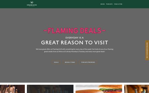 Pubs with Flaming Grill Menu | Greene King Local Pubs