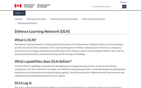 Defence Learning Network (DLN) - Canada.ca