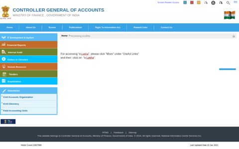 Accessing eLekha - Controller General of Accounts