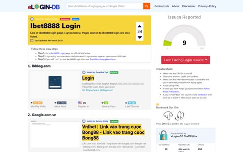Ibet8888 Login - A database full of login pages from all over ...