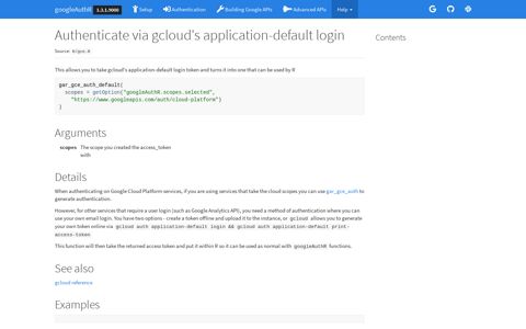 Authenticate via gcloud's application-default login ...