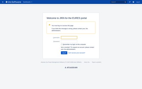Log in - JIRA for the EURES portal
