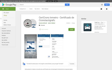 CertCrono Inmetro - Certificado de Cronotacógrafo - Apps on ...
