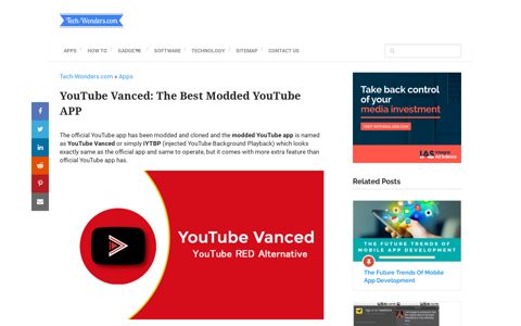 YouTube Vanced: The Best Modded YouTube APP