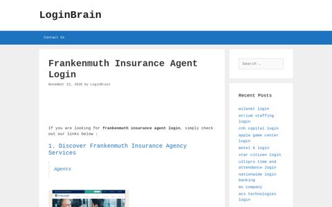frankenmuth insurance agent login - LoginBrain