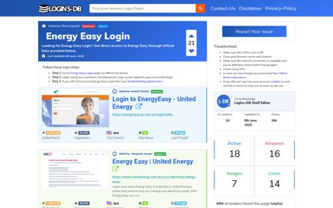 Energy Easy Login - Logins-DB