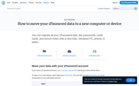 How to move your 1Password data to a new computer or device