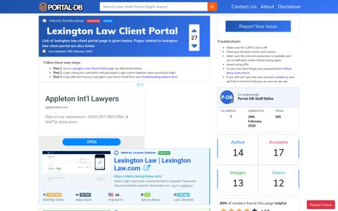 Lexington Law Client Portal