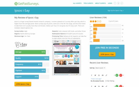 Ipsos i-Say - GetPaidSurveys.com - Take Online Paid Surveys ...