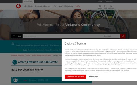 Easy Box Login mit Firefox - Vodafone Community