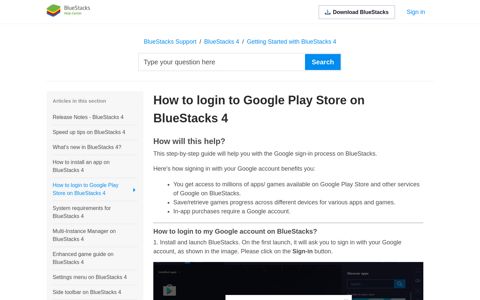 How to login to Google Play Store on BlueStacks 4 ...