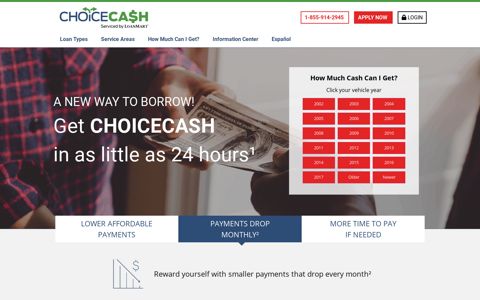Welcome page - ChoiceCash