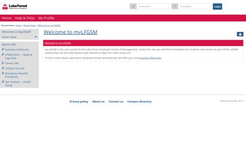 Welcome to my.LFGSM! - Main View | Visitor Home | Welcome ...