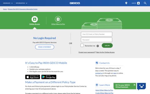 Make An Insurance Payment Online, By Phone & More | GEICO