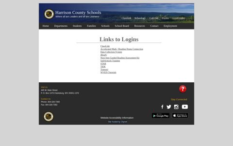 Login Links - Harrison County Schools