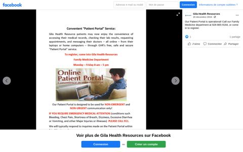 Our Patient Portal is operational! Call... - Gila Health Resources