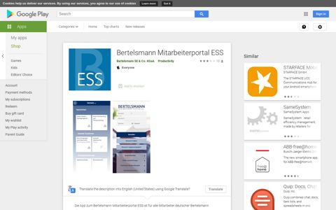 Bertelsmann Mitarbeiterportal ESS - Apps on Google Play