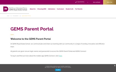 GEMS Parent Portal - GEMS Royal Dubai School