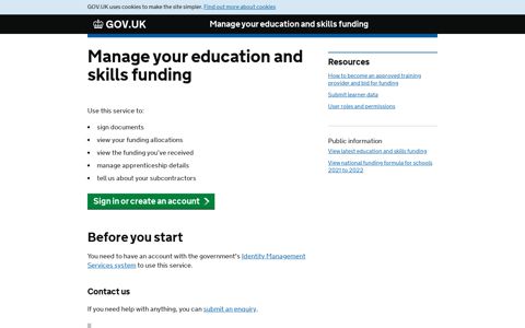Manage your education and skills funding