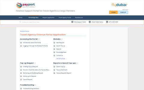 Payport Support Portal - FlyDubai