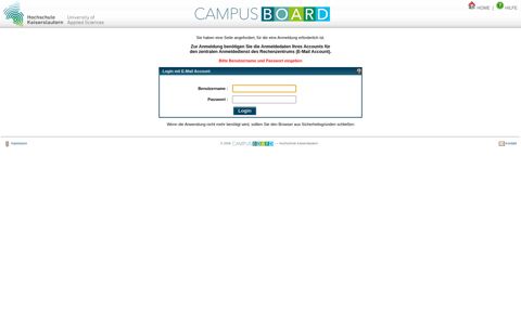 campusboard — Login