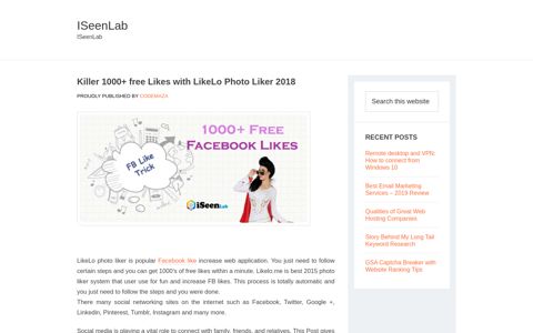 Killer 1000+ free Likes with LikeLo Photo Liker 2018 - ISeenLab
