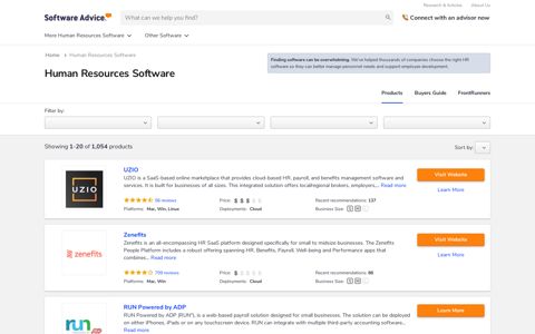 Top Human Resources (HR) Software - 2021 Reviews & Pricing