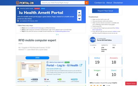 Iu Health Arnett Portal