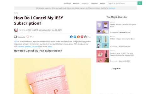 How Do I Cancel My IPSY Subscription? | MSA
