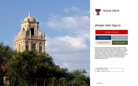 eRaider Password Reset - Texas Tech University Health ...