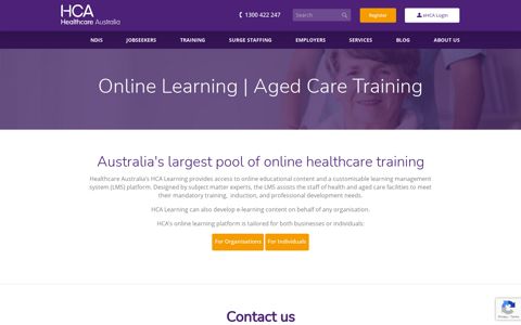 Online Learning | Aged Care Training - Healthcare Australia